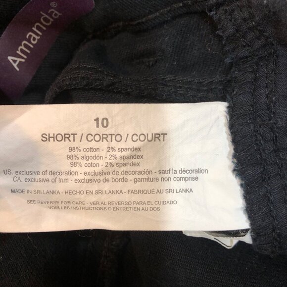 Gloria Vanderbilt Amanda Classic 5-pocket Straight Leg Black Jeans Size 10 Short - Picture 7 of 7